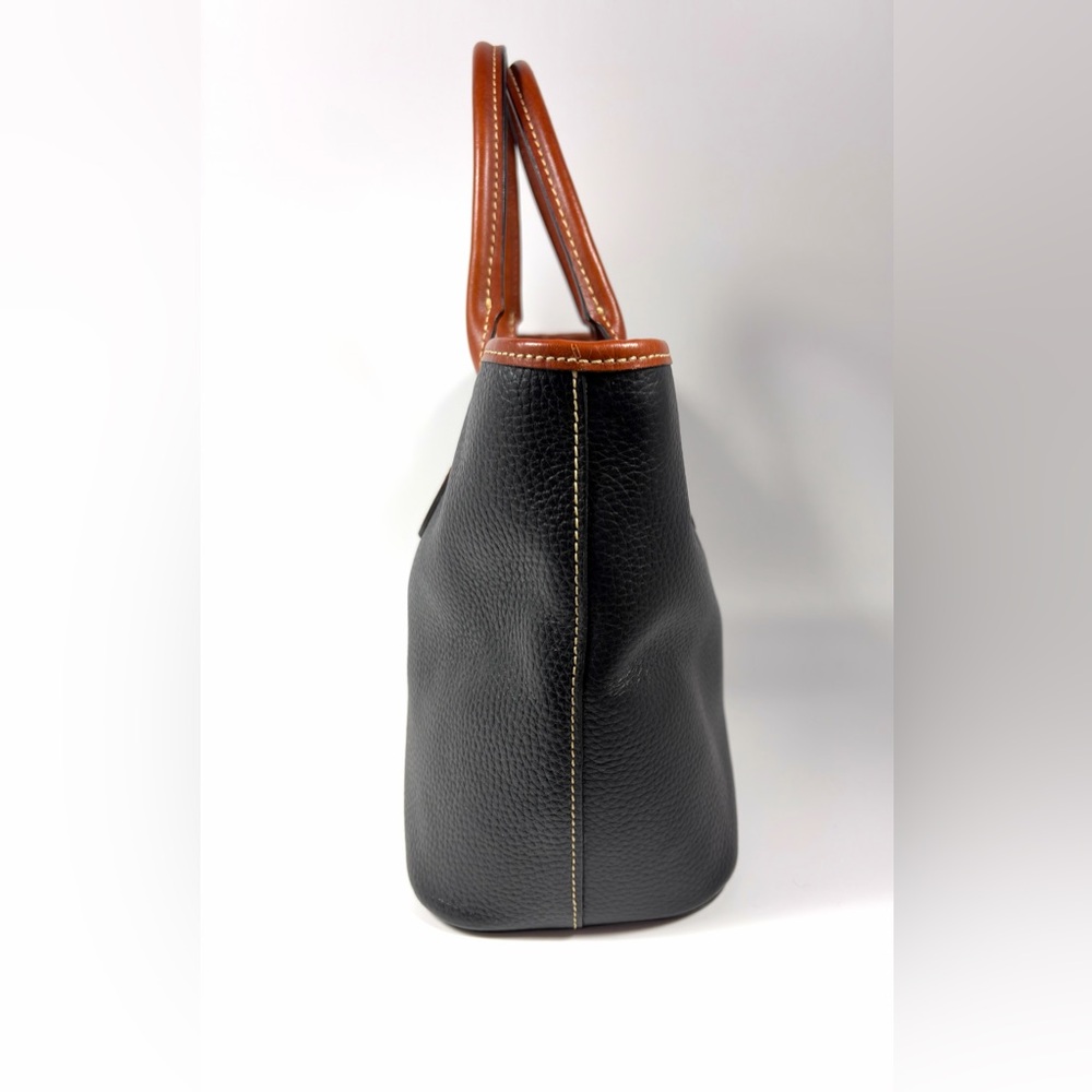 Dooney and Bourke Black Pebble Grain Leather Tote Crossbody Bag EUC - Picture 3 of 15